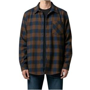 NEW Nomad Thermal Flannel Shirt Mens Medium Lined Blue Brown Plaid Nomad Sierra
